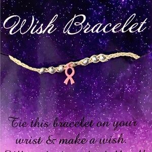 Pink Ribbon Wish Bracelet